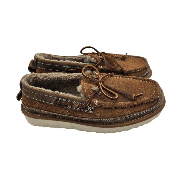 UGG Dex Lace Slip On Loafer Slipper Water Resistant Indoor Outdoor Chestnut US 7 - Picture 2 of 14